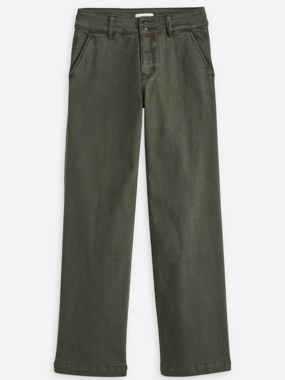 Studio Blue High-Rise Bootcut Pants in Olive